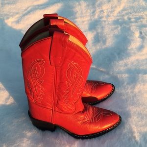 OLD WEST TODDLER RED COWBOY BOOTS SZ 12